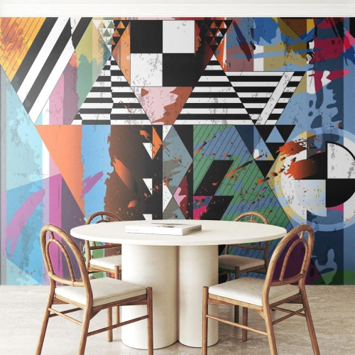 Fotobehang Premium Canvas - Geometrisch en organisch - Abstractie, Deel, Moderne kunst - 400x280 cm