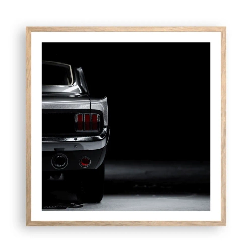 Een poster in een licht eiken lijst - De charme van de klassieker - 60x60 cm