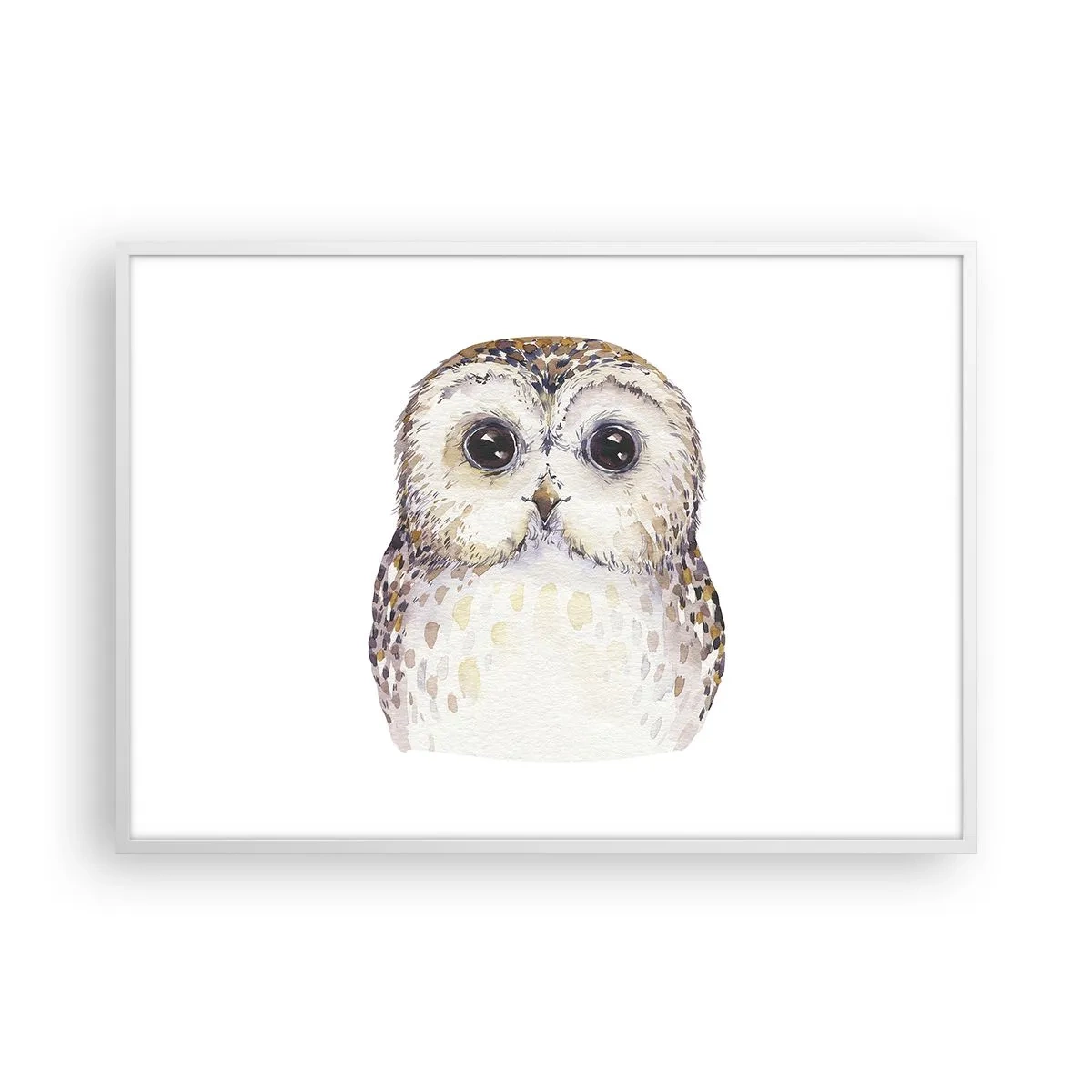 Poster in een witte lijst - Kijk in mijn ogen - 100x70 cm