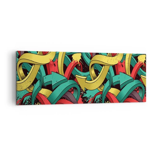 Schilderen op canvas - Welke weg naar het doel? - 140x50 cm