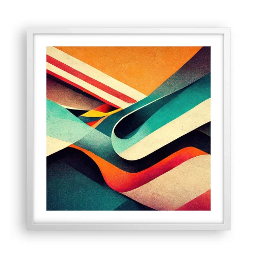 Poster in een witte lijst - Intensieve compositie - 50x50 cm