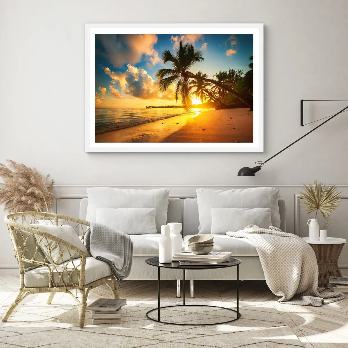 Poster in een witte lijst - Caribische droom - 50x40 cm