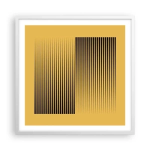 Poster in een witte lijst - Vierkant van tegenpolen - 60x60 cm