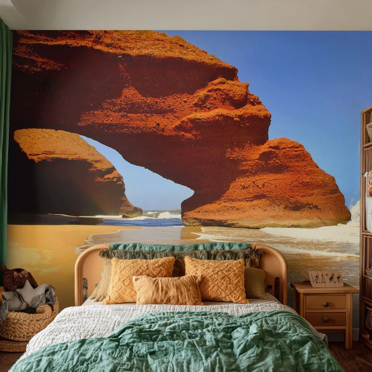 Fotobehang Premium Sand - Water en wind al duizen jaren - Landschap, Marokko, Oceaan - 100x70 cm