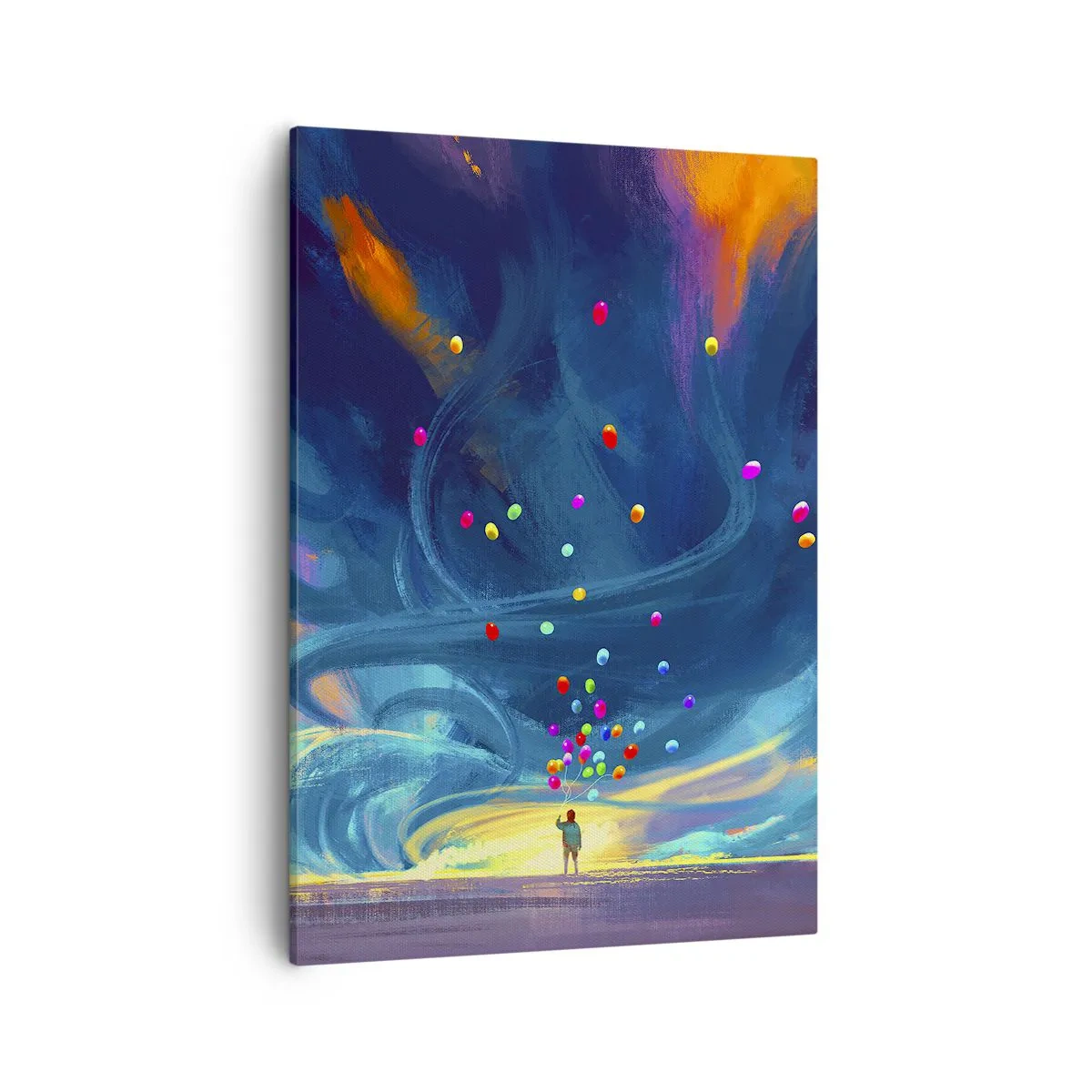 Schilderen op canvas - Naar de blauwe wind - 50x70 cm