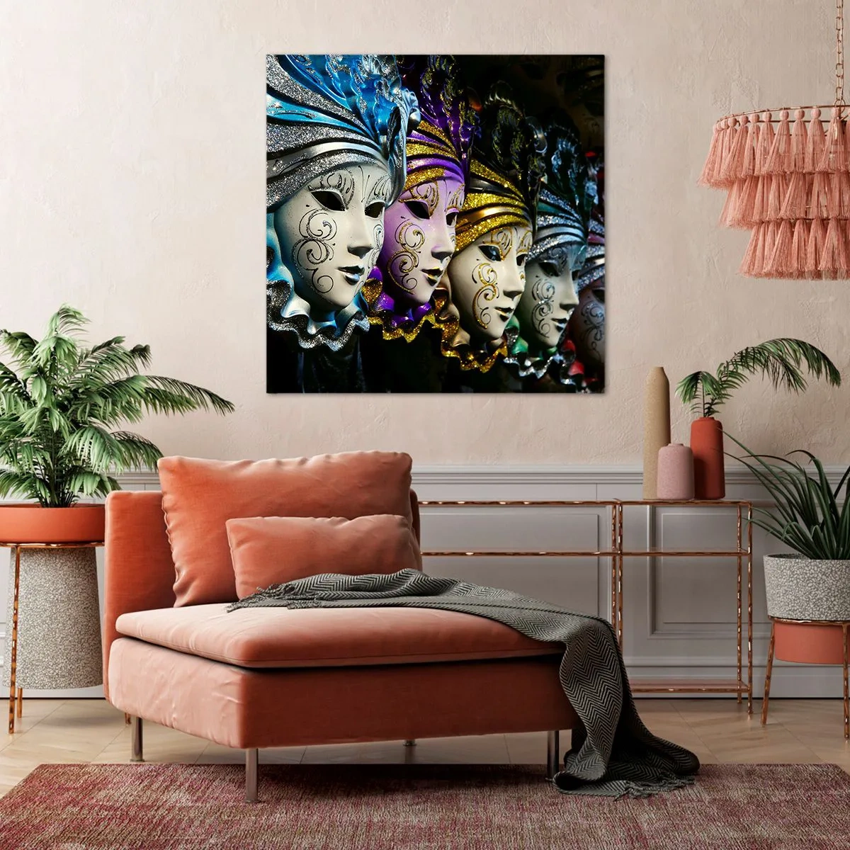 Schilderen op canvas - Mysterie in goud en zilver - 50x50 cm