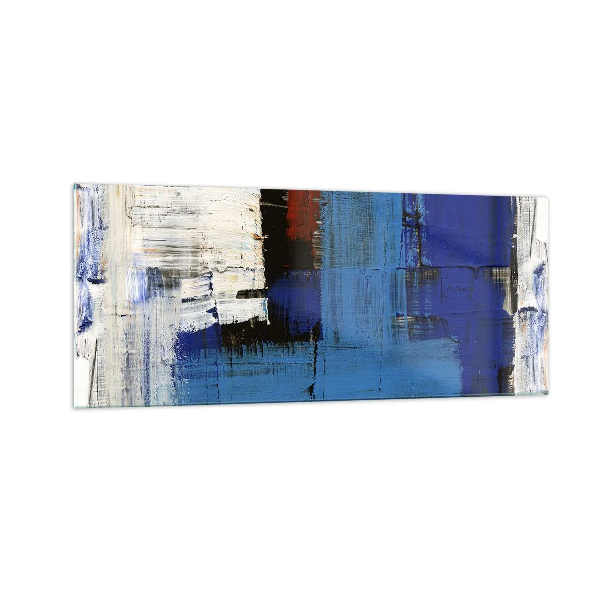 Schilderen op glas - Het geheim van blauw - 100x40 cm