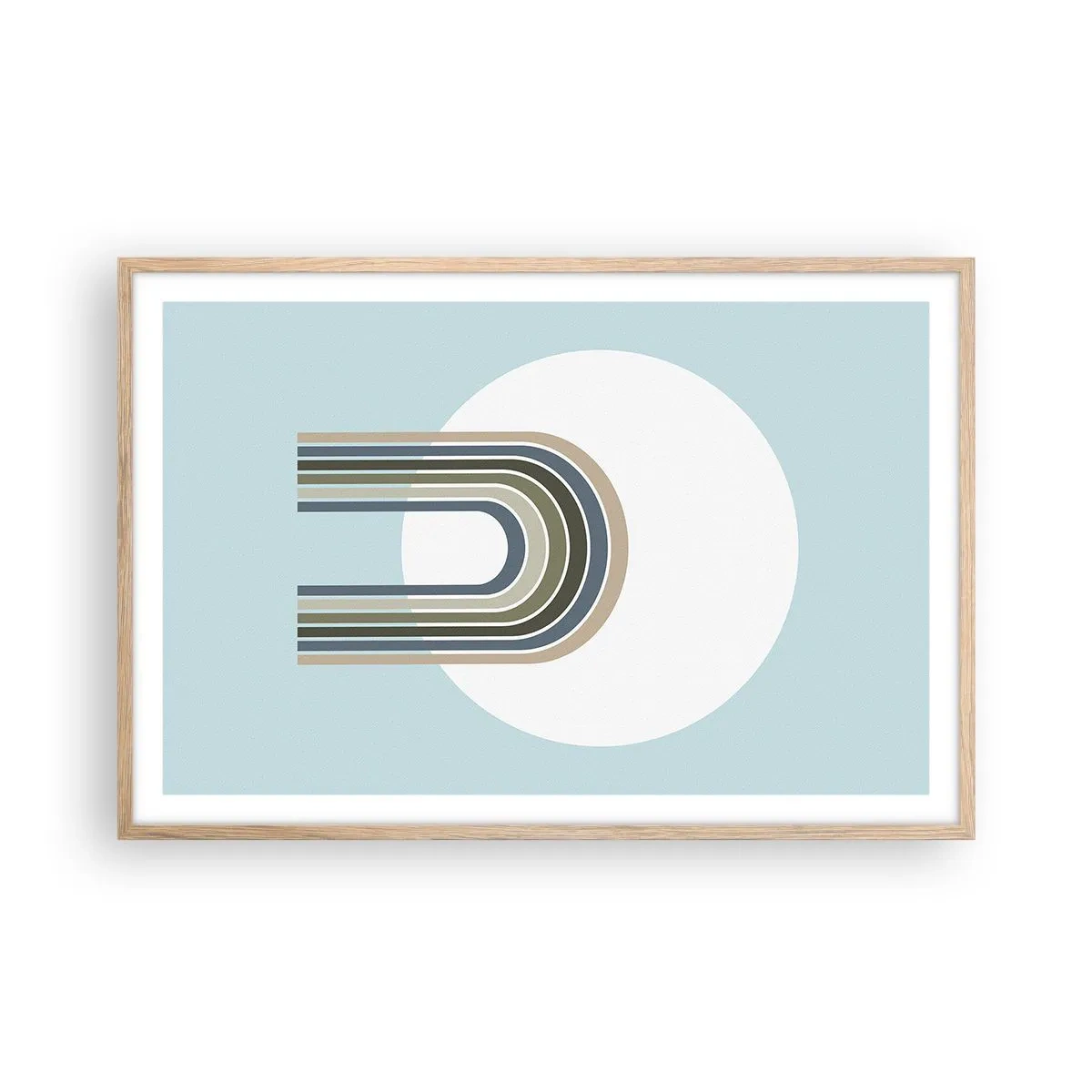 Een poster in een licht eiken lijst - Onweerstaanbare aantrekkingskracht - 91x61 cm