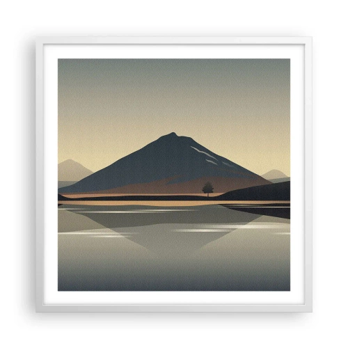 Poster in een witte lijst - Spiegelreflectie - 60x60 cm