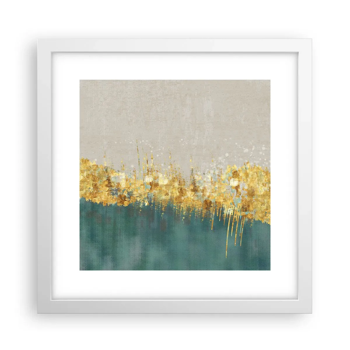 Poster in een witte lijst - De gouden rand - 30x30 cm