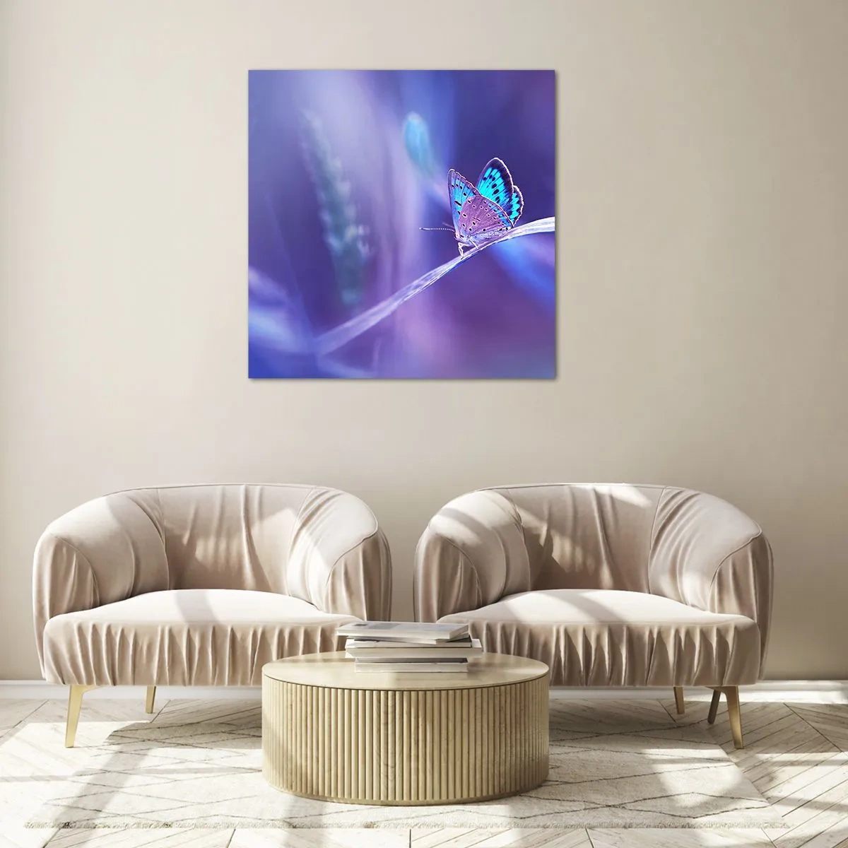 Schilderen op glas - Een juweel van de natuur - 40x40 cm