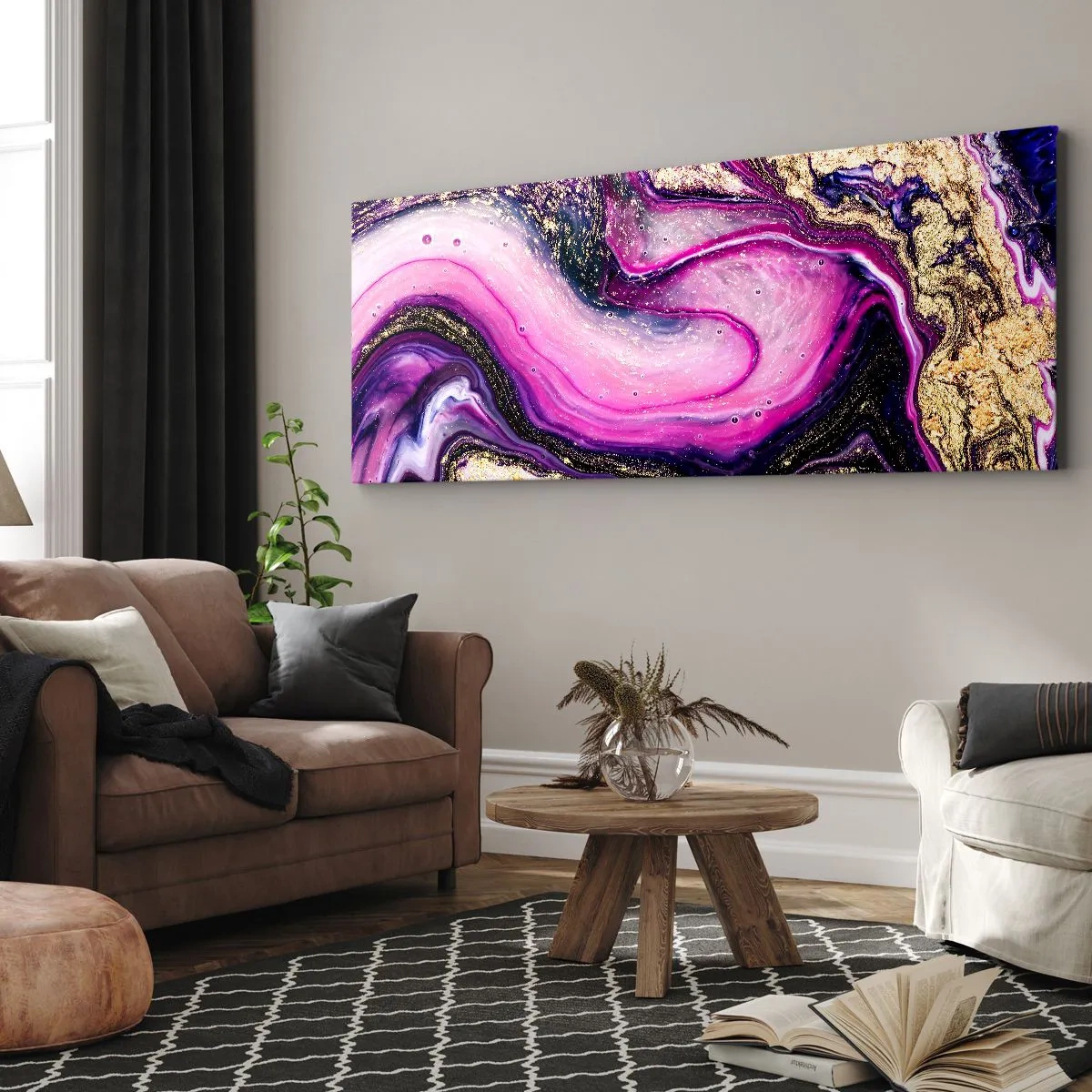 Schilderen op canvas - Een momentje achter de schermen - 160x50 cm