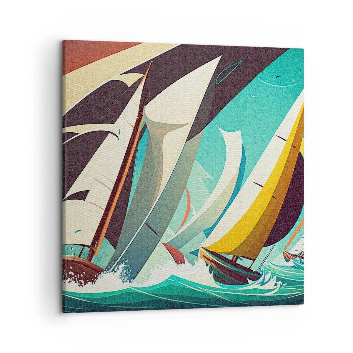 Schilderen op canvas - Met elementen als een broer - 50x50 cm