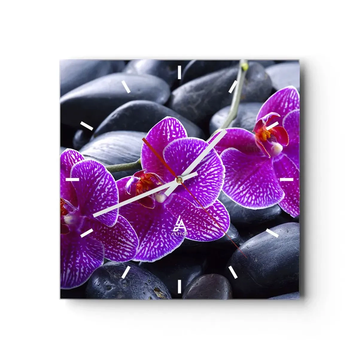 Wandklok - Klok - De stenen gloeiden van verrukking - 40x40 cm