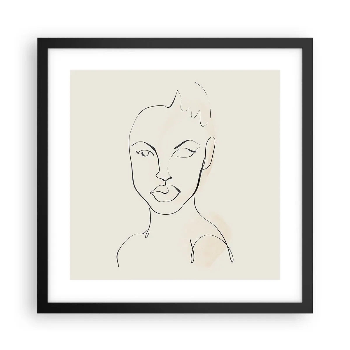 Poster in een zwarte lijst - Een overzicht van sensualiteit - 40x40 cm