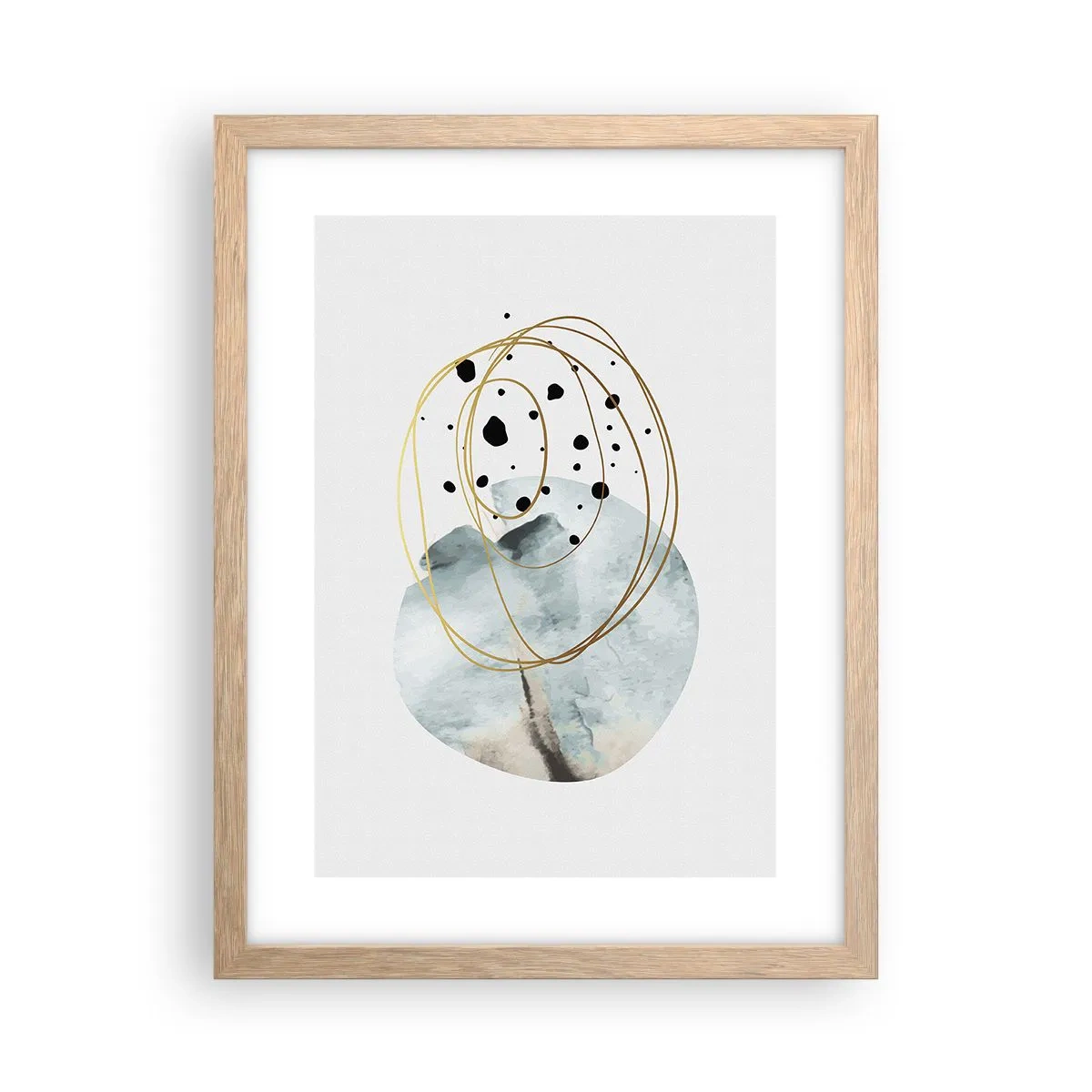 Een poster in een licht eiken lijst - Omarmd door de ruimte - 30x40 cm