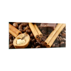 Schilderen op glas - Concert van aroma's - 100x40 cm