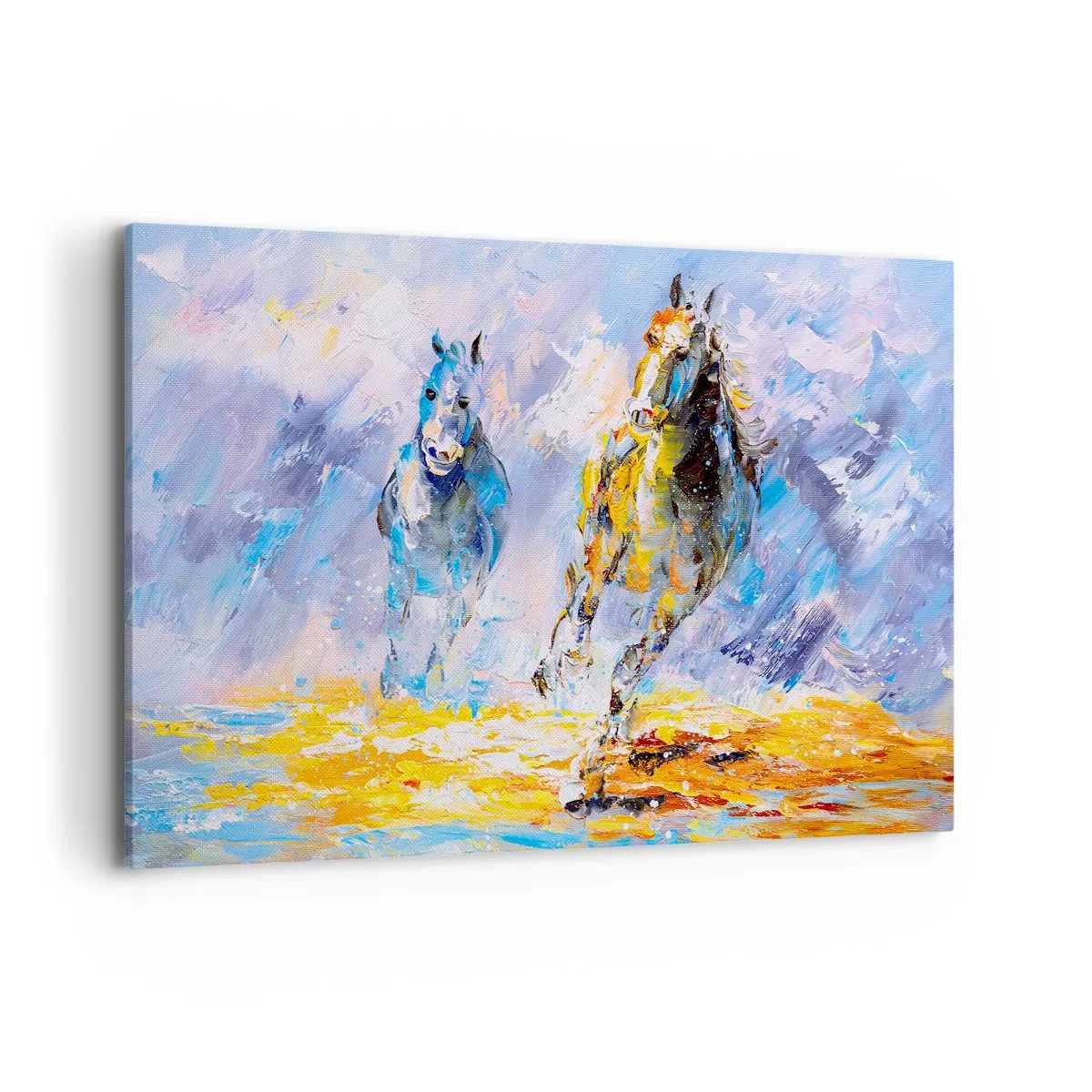 Schilderen op canvas - Galopperen door de schittering - 120x80 cm