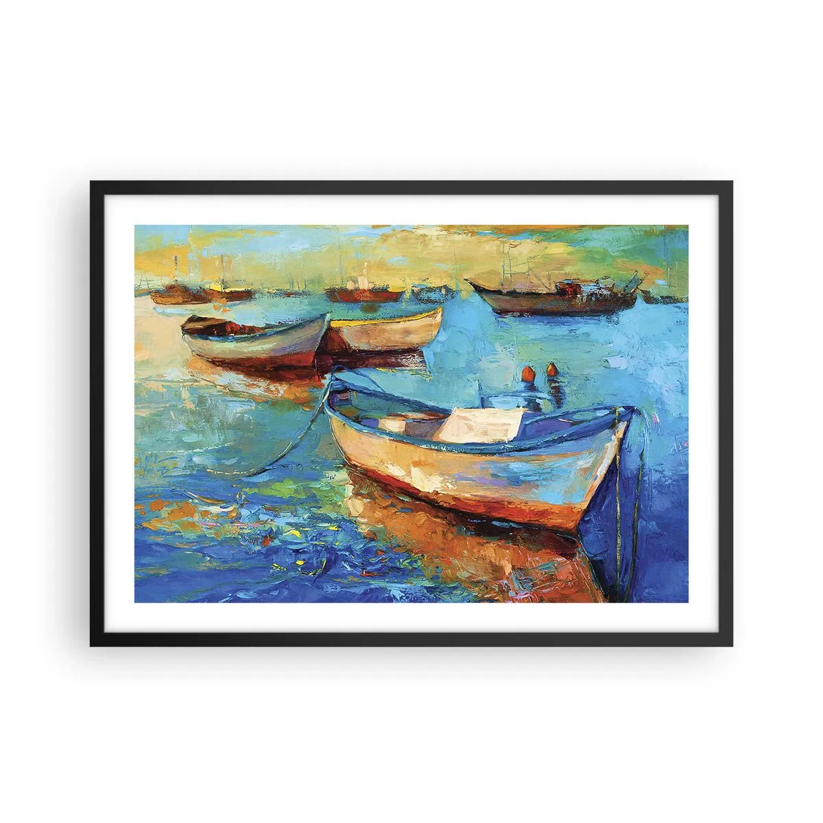 Poster in een zwarte lijst - In de zuidelijke baai - 70x50 cm