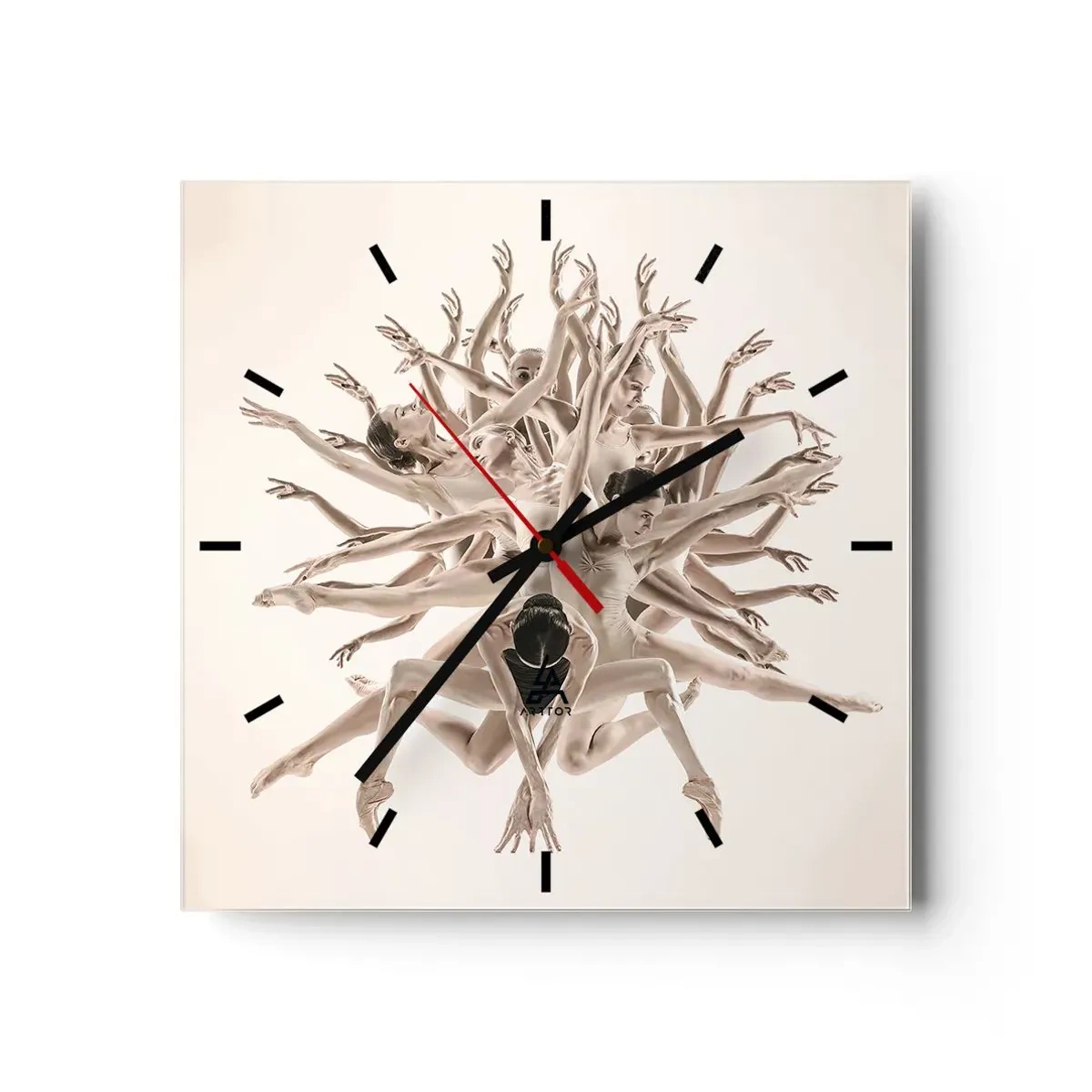 Wandklok - Klok - Bloeiend in dans - 30x30 cm