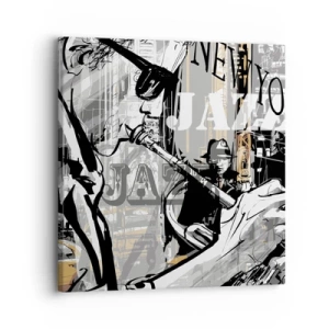 Schilderen op canvas - Op het ritme van New York - 30x30 cm