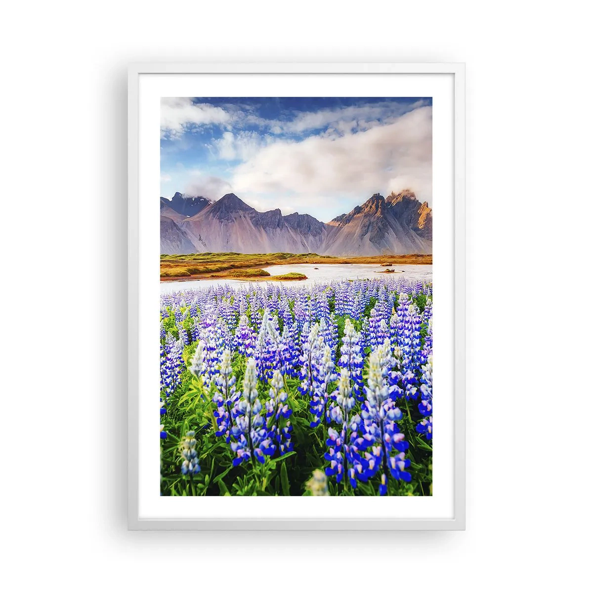 Poster in een witte lijst - Kracht en soberheid naast zachtheid - 50x70 cm