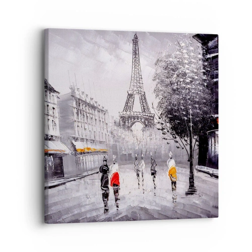 Schilderen op canvas - Parijs wandeling - 30x30 cm