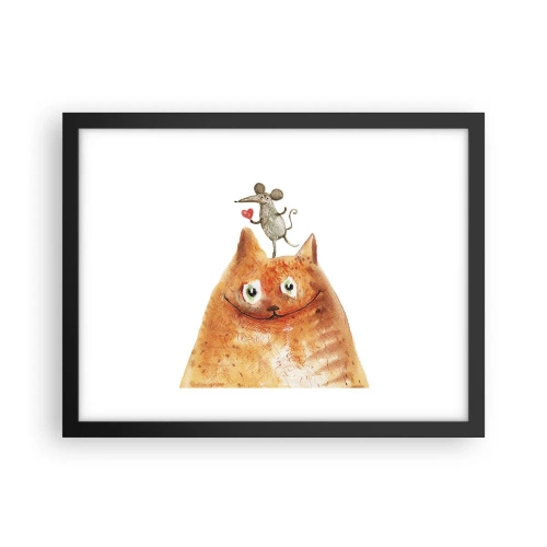 Poster in een zwarte lijst - De paradoxen van de liefde - 40x30 cm