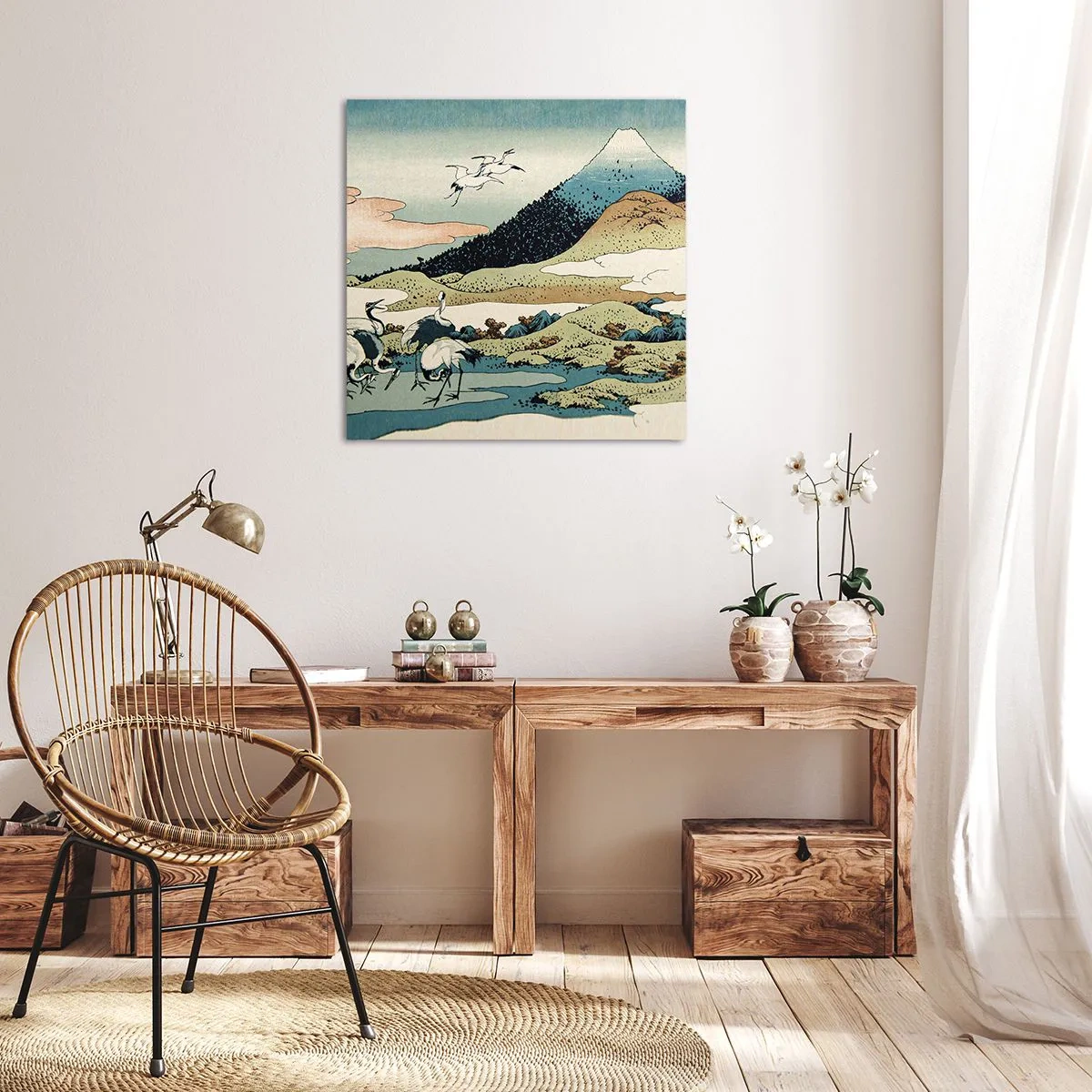 Schilderen op canvas - In de Japanse geest - 30x30 cm