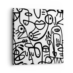 Schilderen op canvas - Gezichten en luchtspiegelingen - 30x30 cm