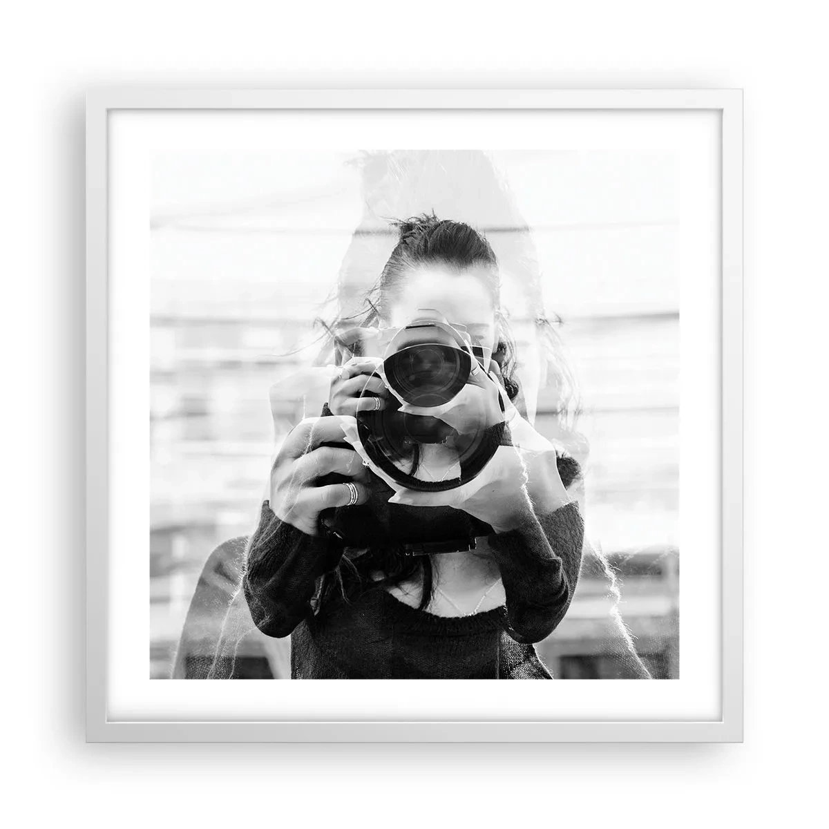 Poster in een witte lijst - Maker en materiaal - 50x50 cm