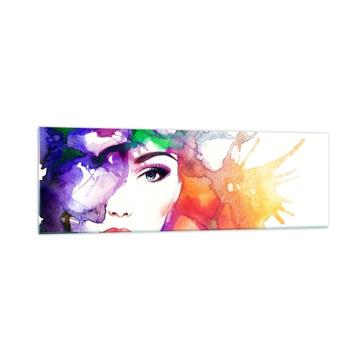 Schilderen op glas - Met hoofd in de wolken - 160x50 cm