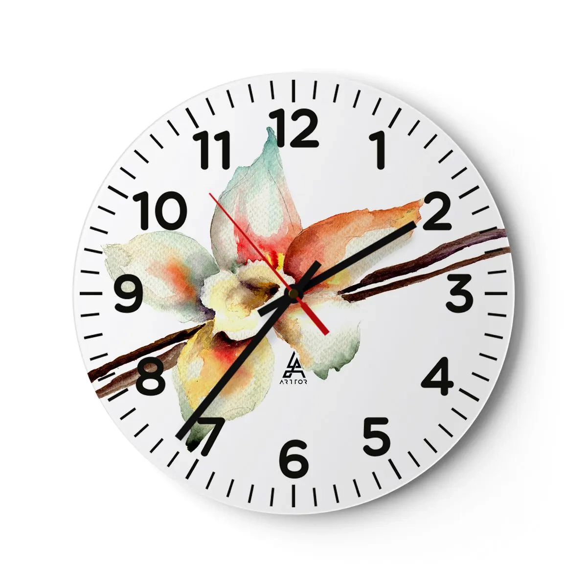 Wandklok - Klok - Zoetheid gemorst met verf - 40x40 cm