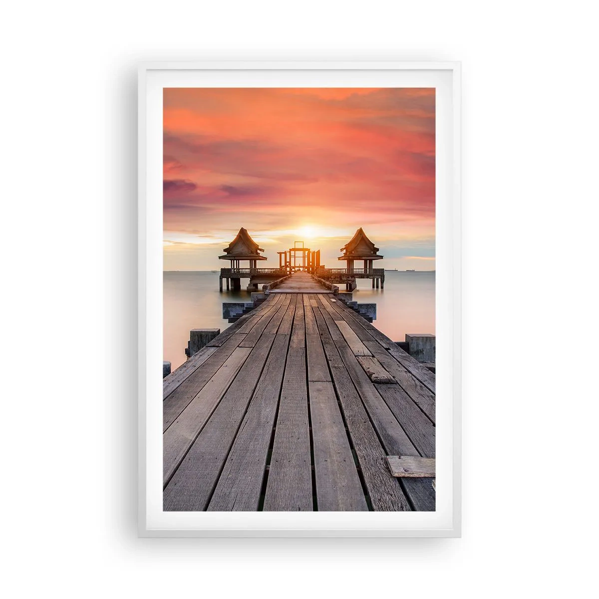 Poster in een witte lijst - West in het Oosten - 61x91 cm