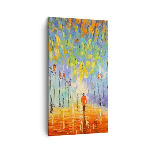 Schilderen op canvas - Nachtlied van regen - 45x80 cm