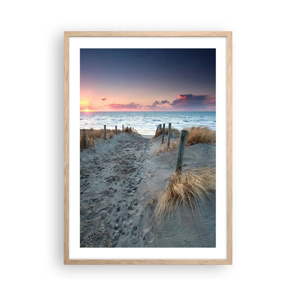 Een poster in een licht eiken lijst - Je liet een regenboog van licht stralend... - 50x70 cm