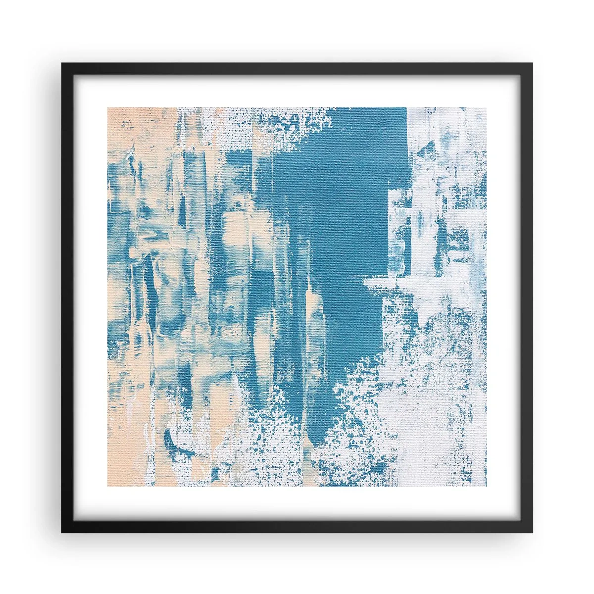 Poster in een zwarte lijst - Door een ijspegel - 50x50 cm