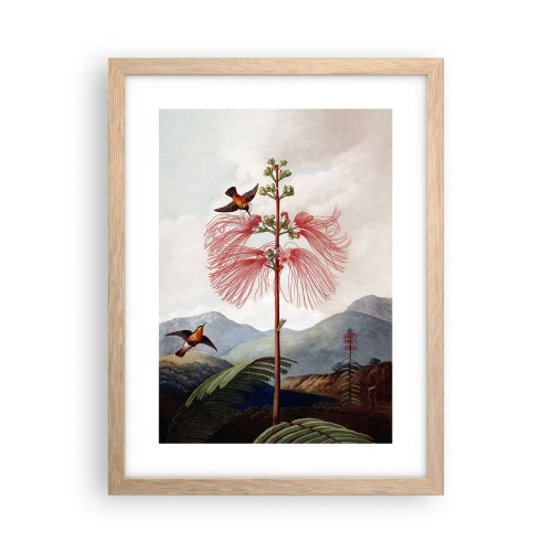 Een poster in een licht eiken lijst - In een tropisch paradijs - 30x40 cm