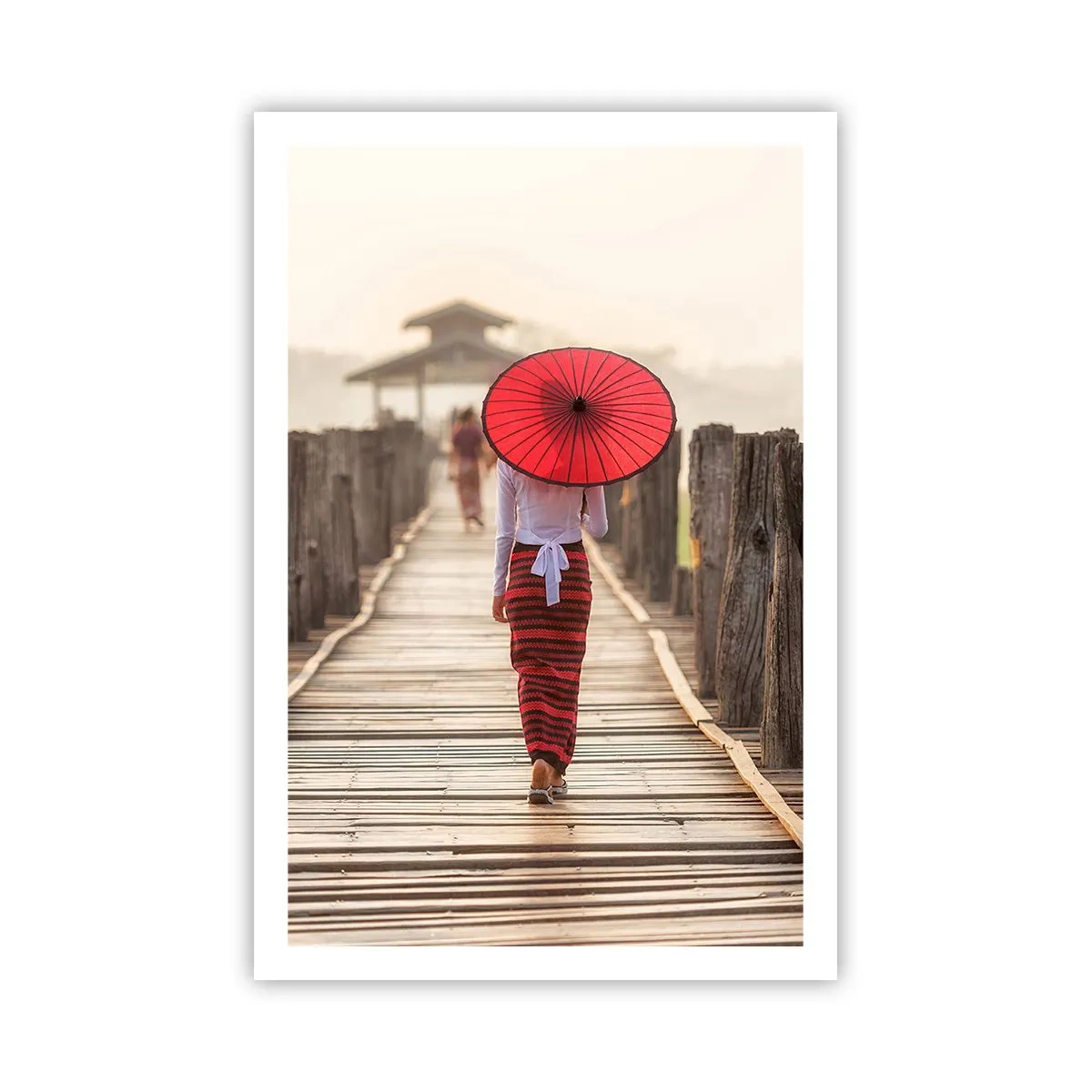 Poster - Op de oude brug - 61x91 cm