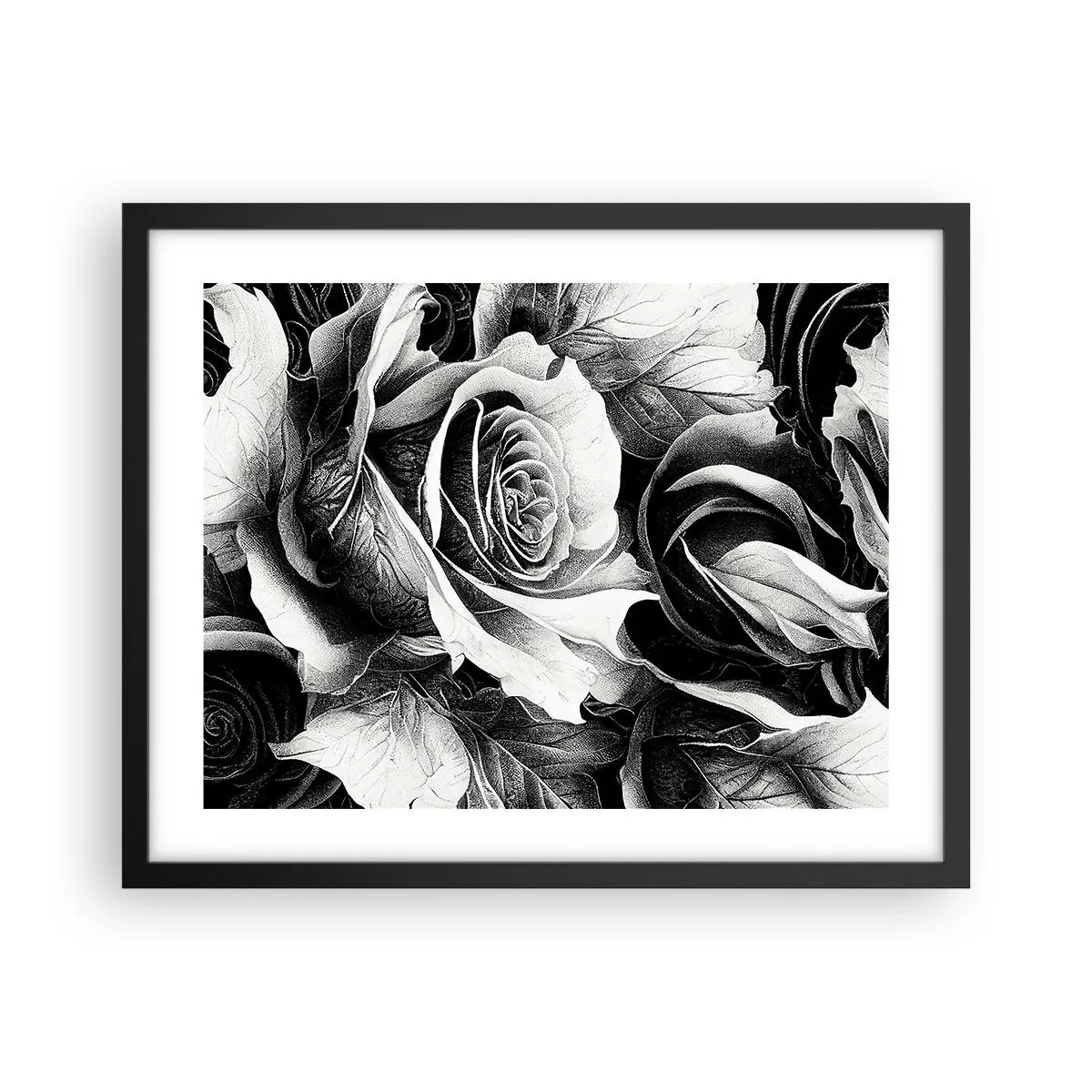 Poster in een zwarte lijst - Altijd een koningin - 50x40 cm