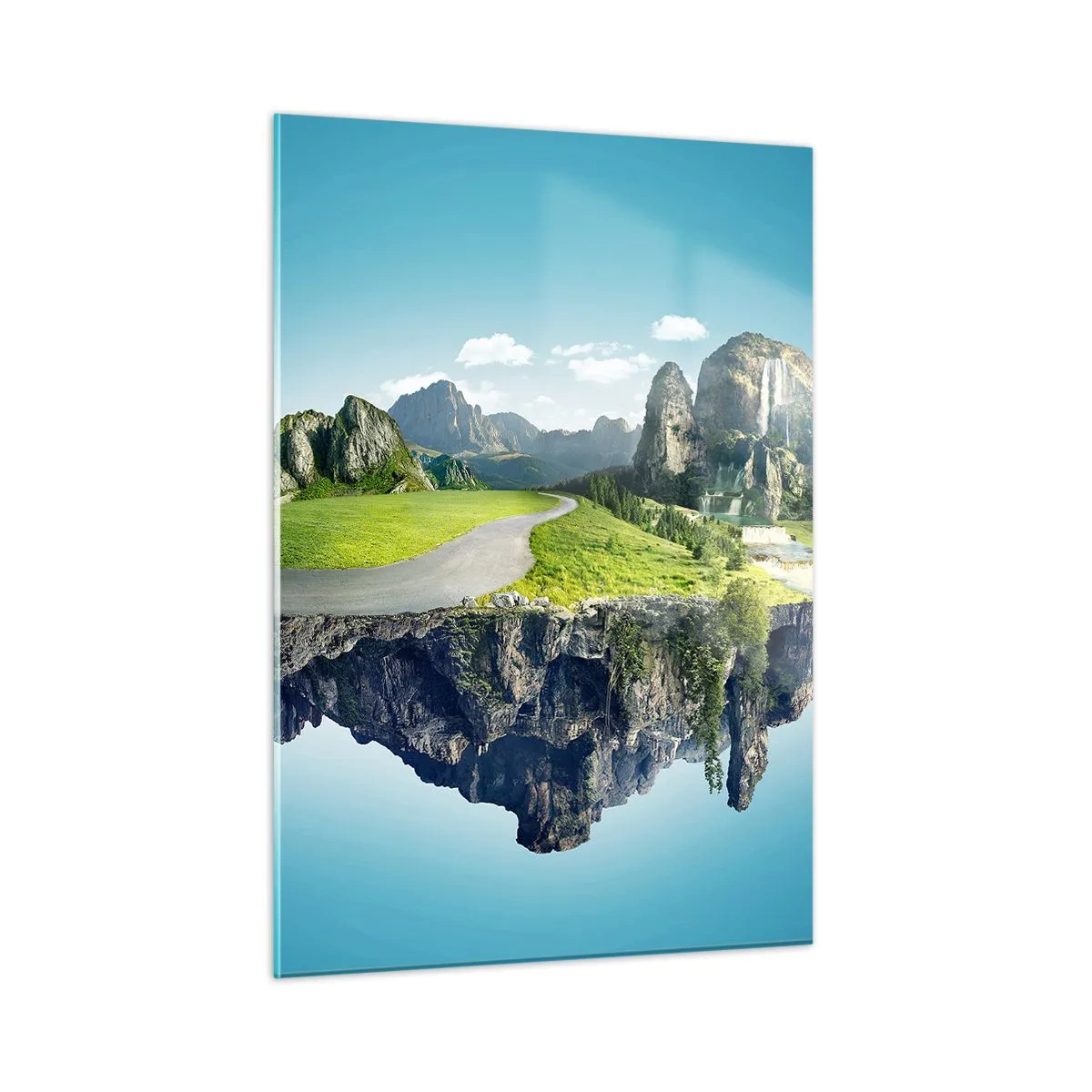 Schilderen op glas - Fantastisch eiland - 50x70 cm