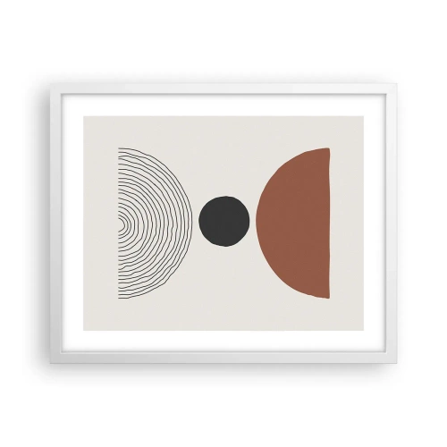 Poster in een witte lijst - Het middelpunt van de aandacht - 50x40 cm