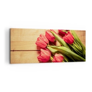 Schilderen op canvas - Lente bekentenis - 100x40 cm