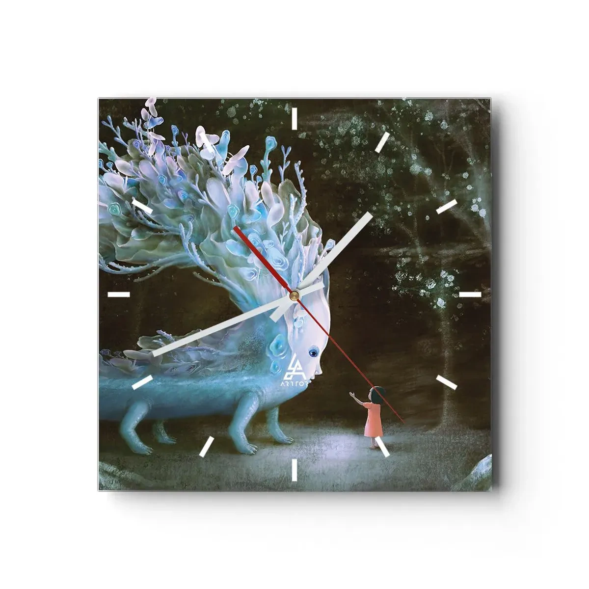 Wandklok - Klok - Fantastische ontmoeting - 40x40 cm