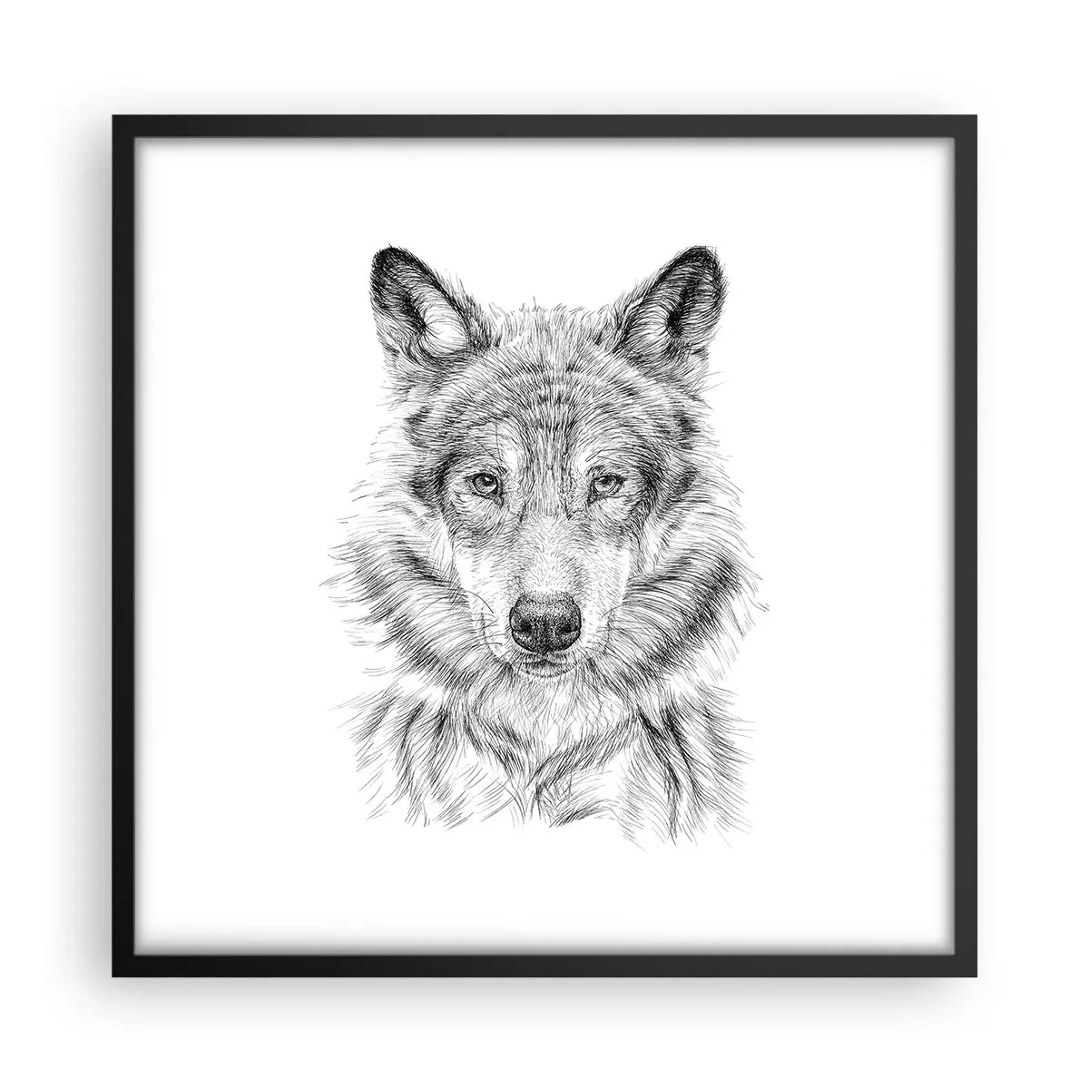 Poster in een zwarte lijst - Een geboren leider - 50x50 cm