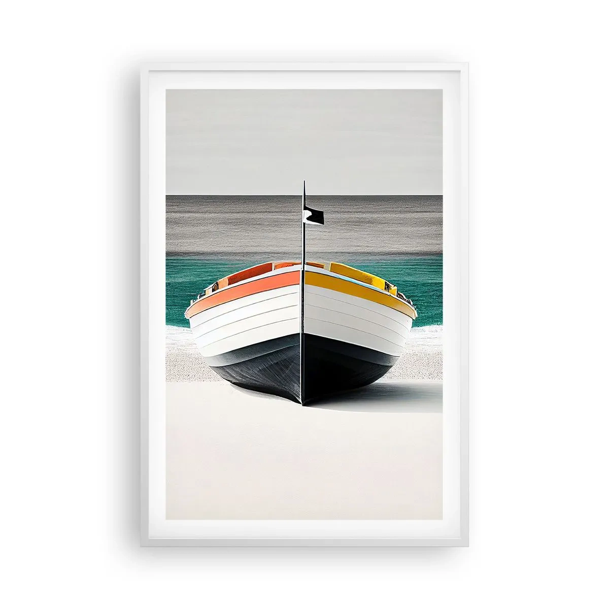 Poster in een witte lijst - Op zijn plaats - 61x91 cm