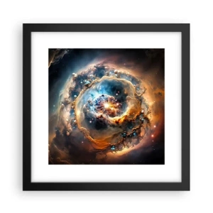 Poster in een zwarte lijst - Begin - 30x30 cm