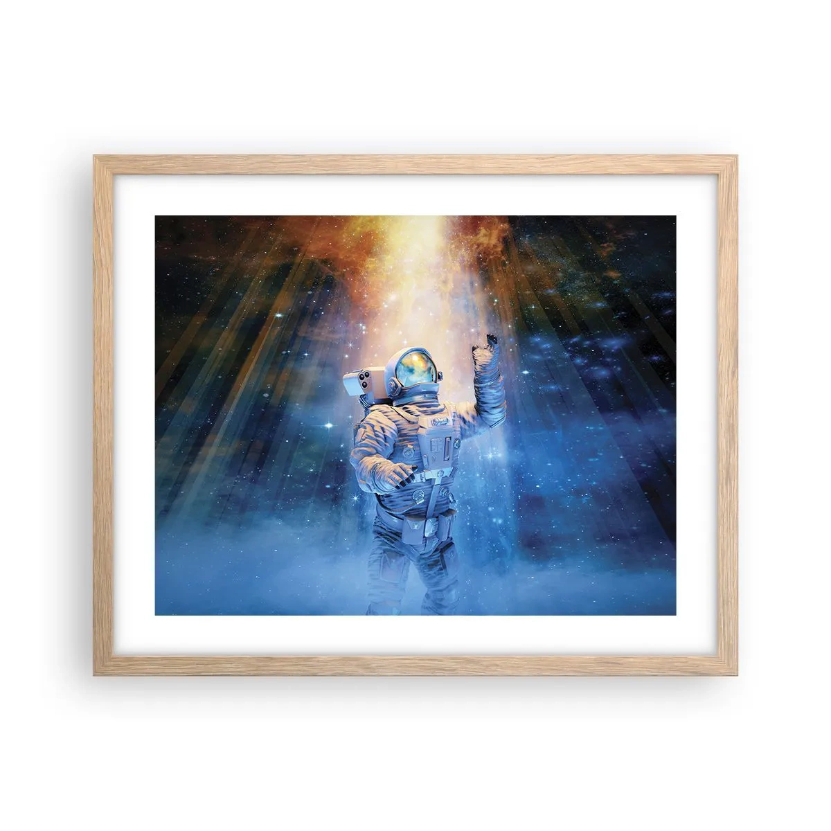 Een poster in een licht eiken lijst - Eindelijk aan het einde - 50x40 cm