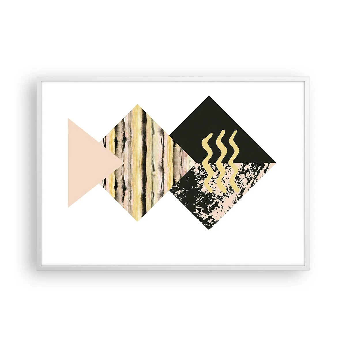 Poster in een witte lijst - Er is niet zo eenvoudig - 100x70 cm