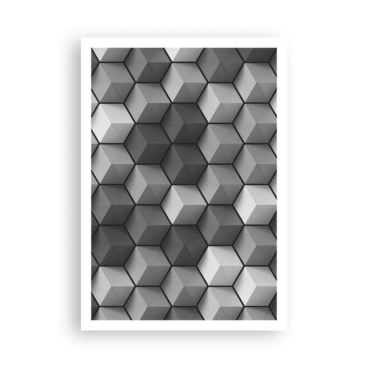 Poster - Kubistische puzzel - 70x100 cm